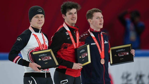 Felix Roussel claims gold in 3-medal day for Canada at short track World Tour