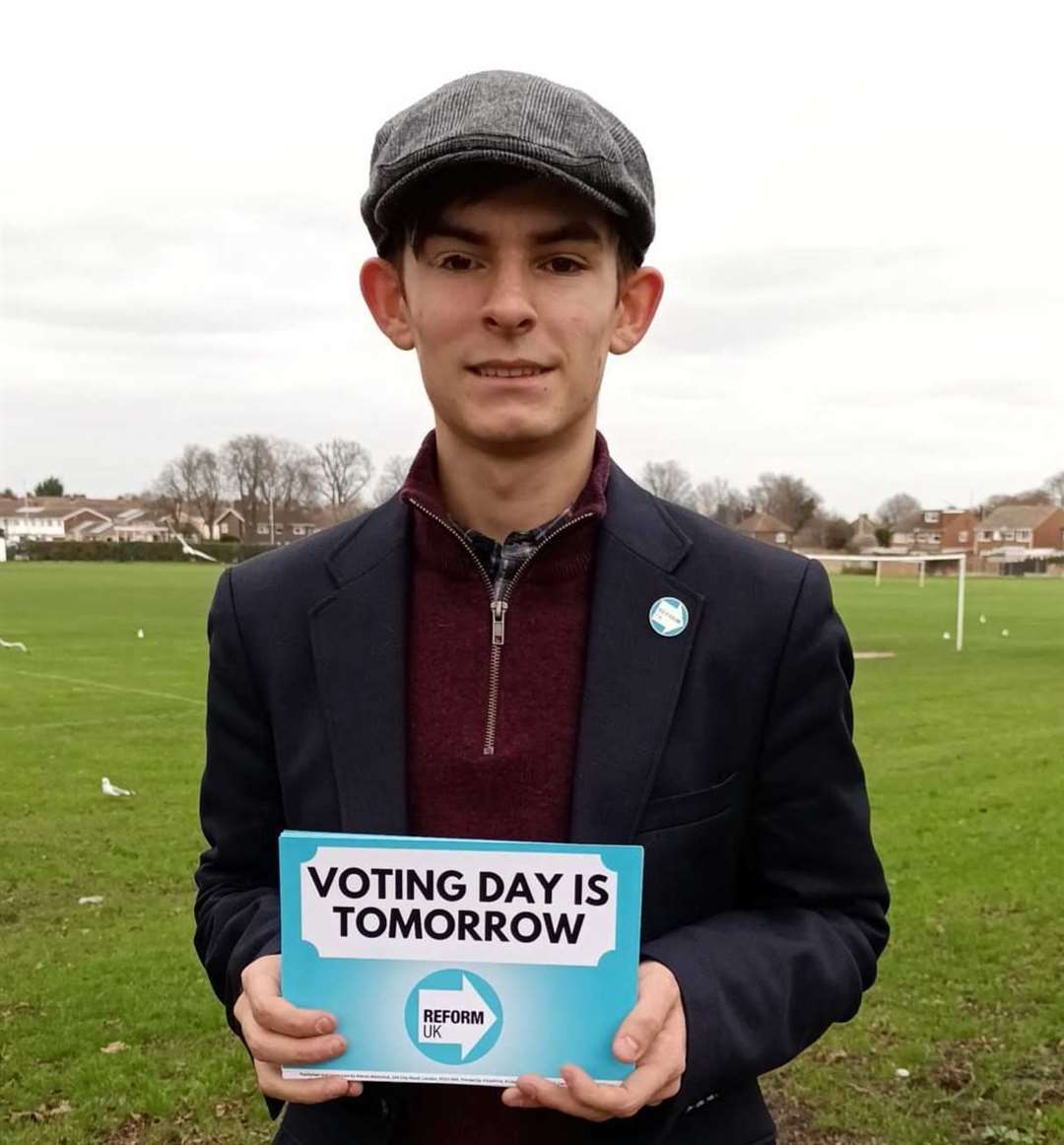 Reform UK’s 18-year-old Kieran Mishchuk wins Milton Regis Swale council by-election