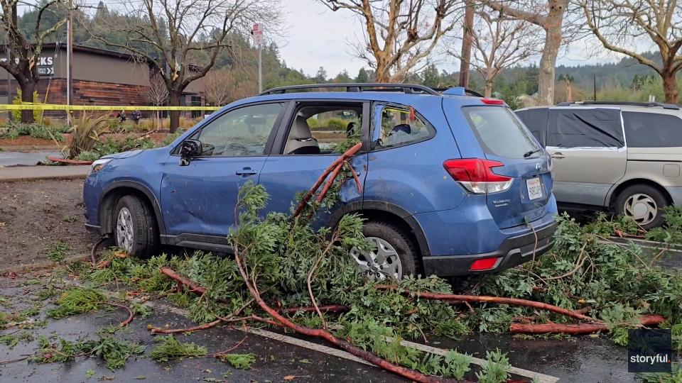 Rare tornado rips through Scotts Valley shopping center: Watch the video