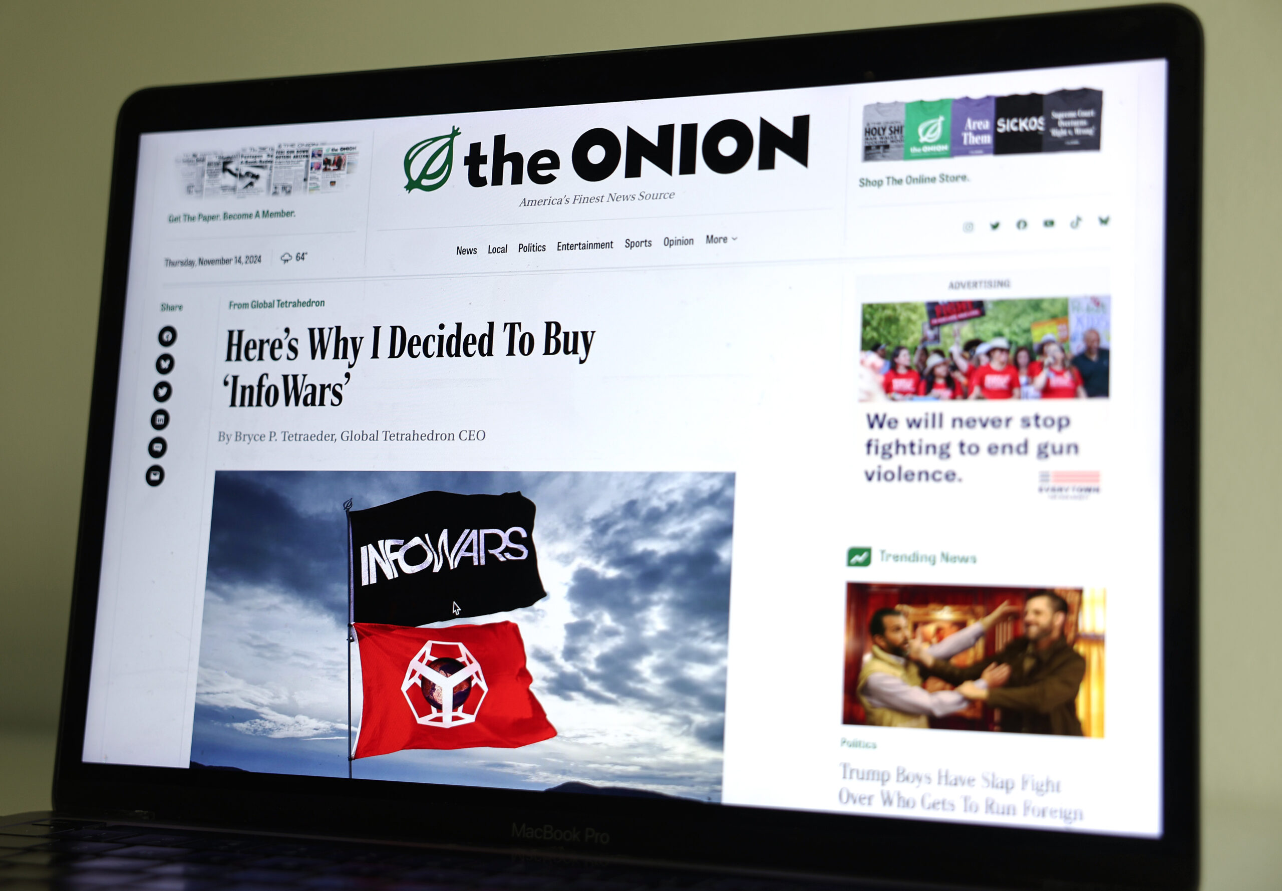 The Onion’s bid to buy Infowars goes before judge – NECN