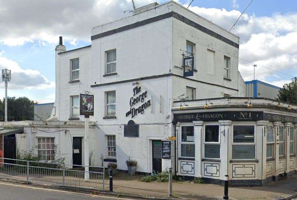 Appeal against refused planning permission to turn The George and Dragon pub in Swanscombe High Street into a pizza delivery place