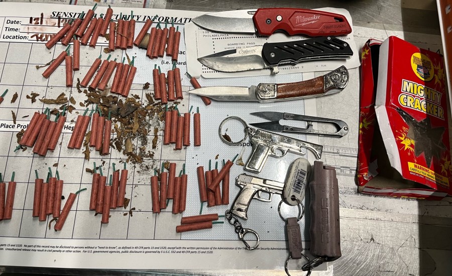 Fireworks, multiple knives, pepper spray found in woman's carry-on bag at LAX