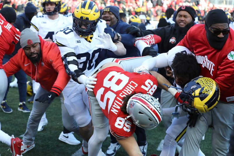 Lawmaker aims to make flag-planting a felony after Ohio State-Michigan brawl