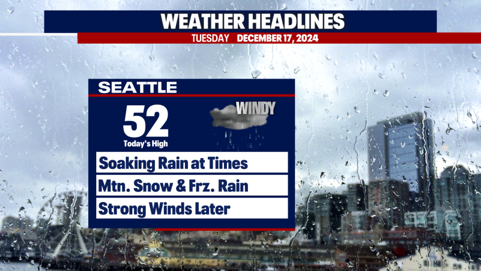 Seattle braces for soaking rain, gusty winds from incoming atmospheric river