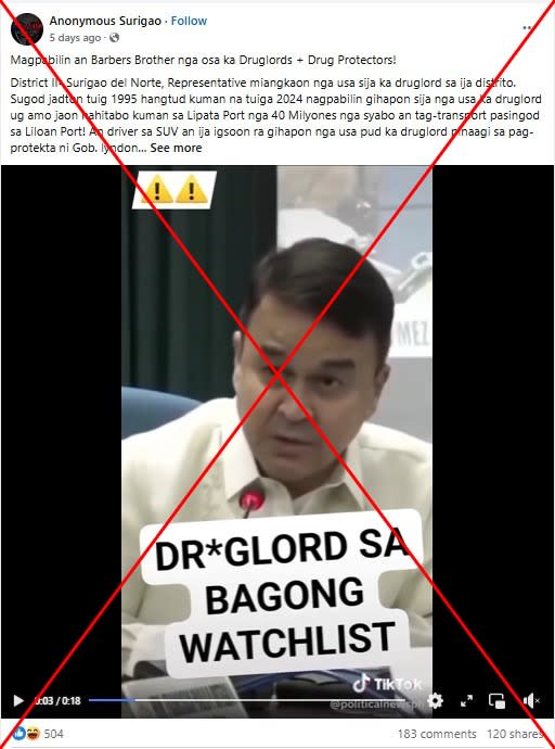 Philippine lawmaker hit with edited 'drug lord admission' video