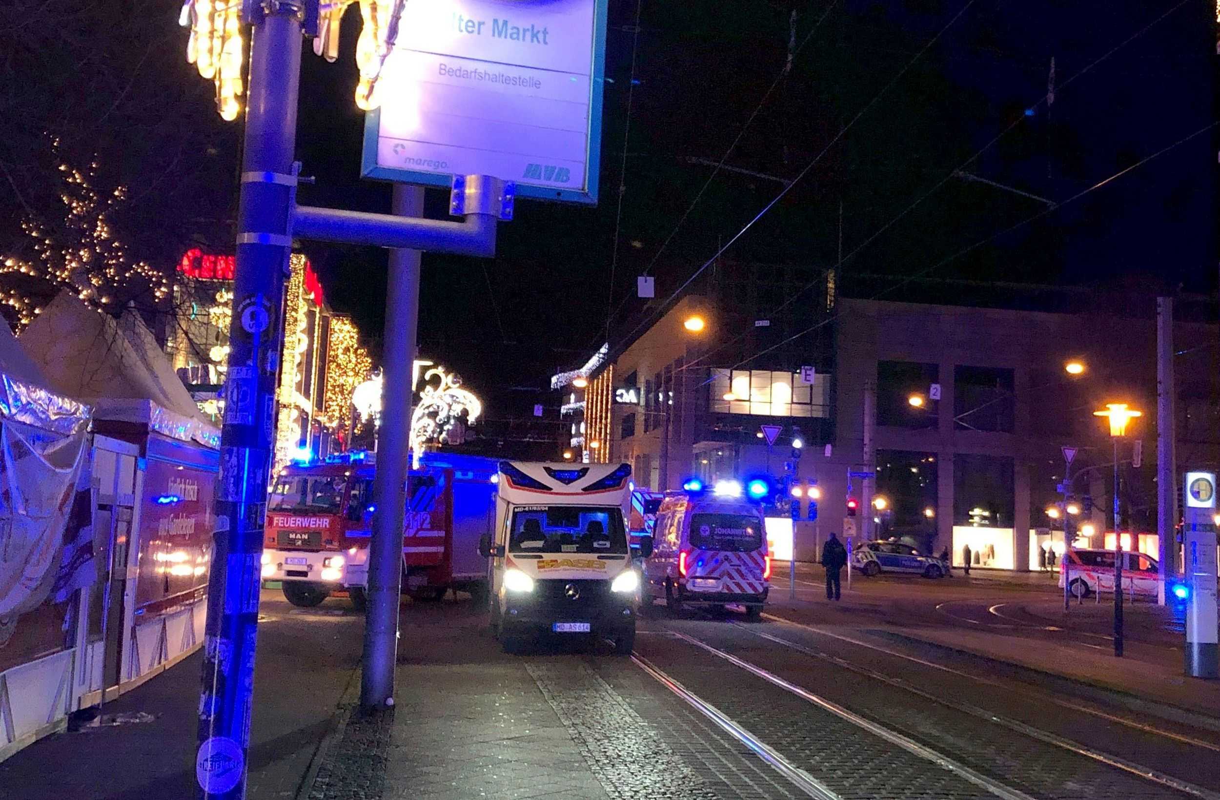 Car Hits Crowd at Magdeburg Christmas Market