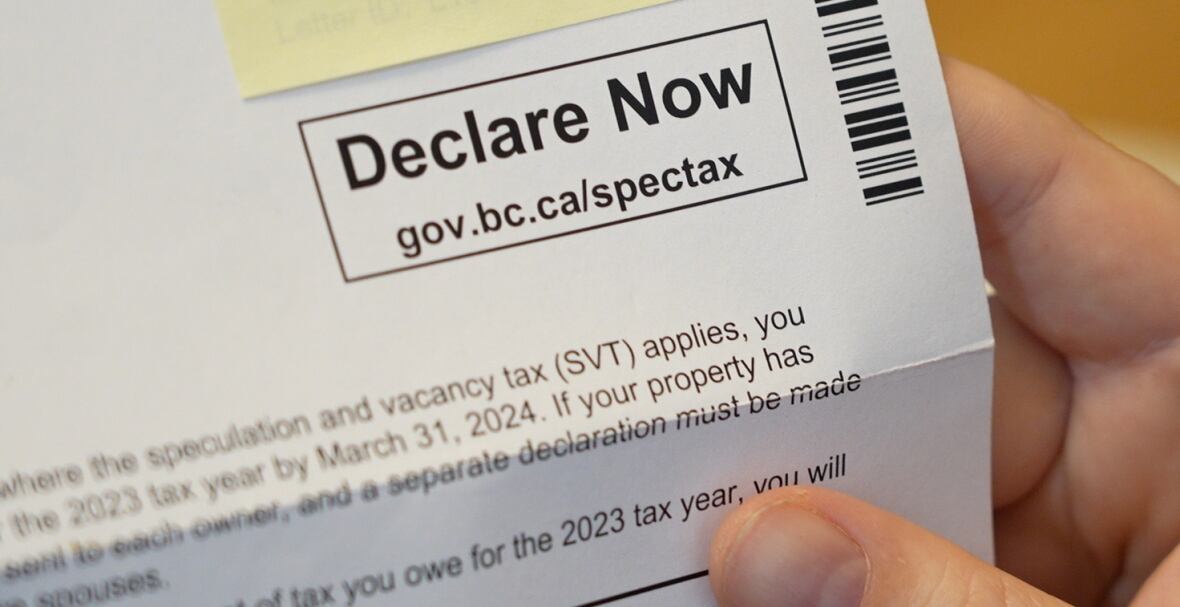 Couple hit with B.C. vacancy tax despite living in home