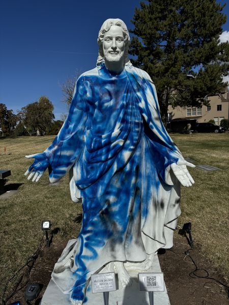 Ogden cemetery clarifies timeline around Jesus statue vandalism