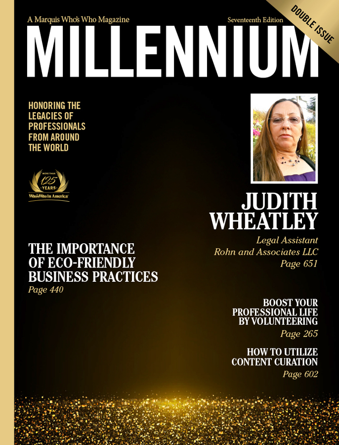 Judith Wheatley Featured in Marquis Who’s Who Millennium Magazine