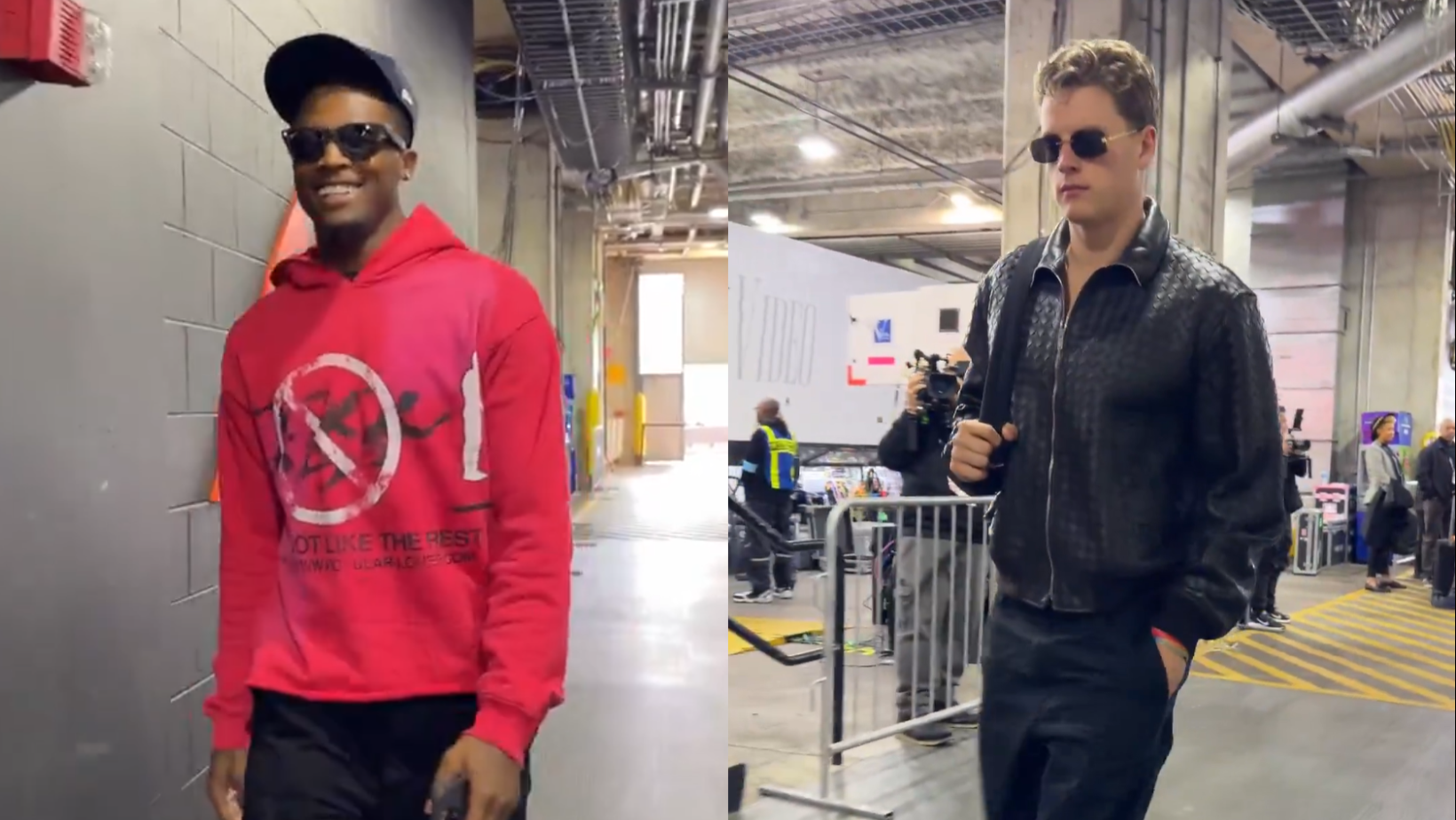 Joe Burrow, Tee Higgins arrive at Paycor Stadium ahead of game