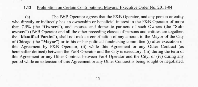 Mayor's campaign takes contribution from top airport concessions executive. Another ethics rule violation?