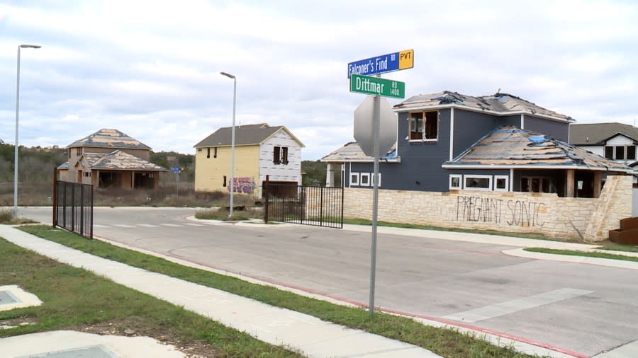 Unfinished homes vandalized and abandoned in south Austin