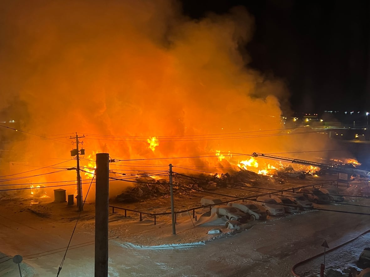 At least 36 people displaced after fire destroys apartment building in Iqaluit