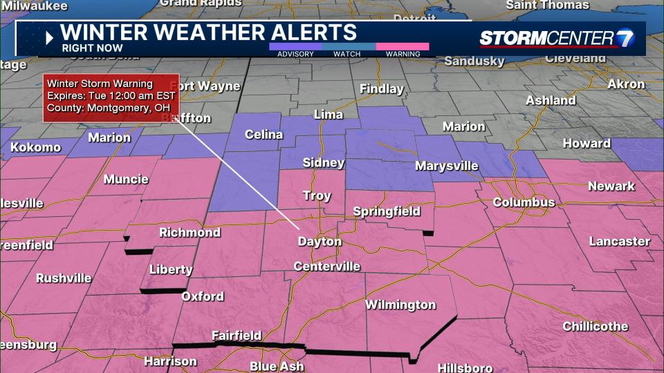 Winter Storm Warning issued for most of region