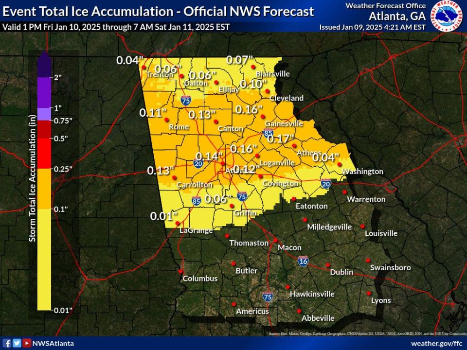 State of Emergency declared for Georgia in wake of this weekend's winter storm