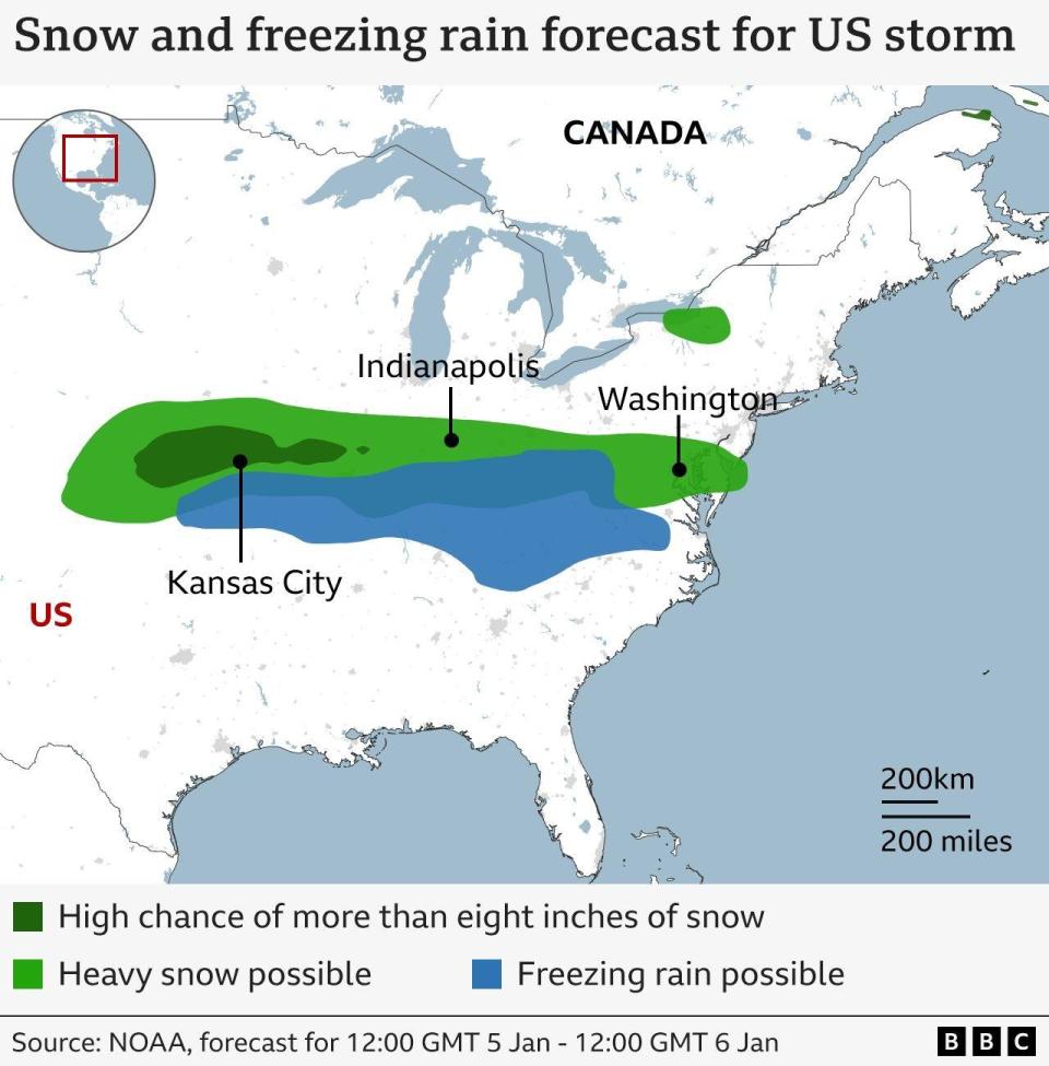 Severe winter storm puts much of US on high alert