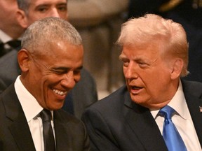 What did Trump say to Obama? And that 'remarkable belly tap'