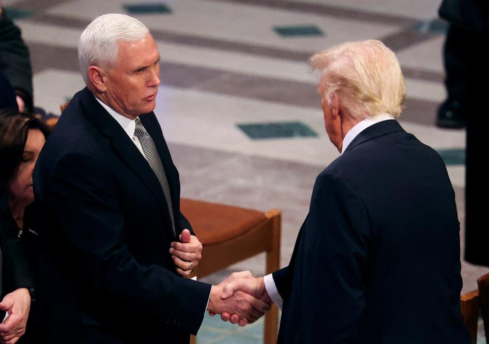 Mike Pence says he 'welcomed' opportunity to talk to Donald Trump at Jimmy Carter funeral