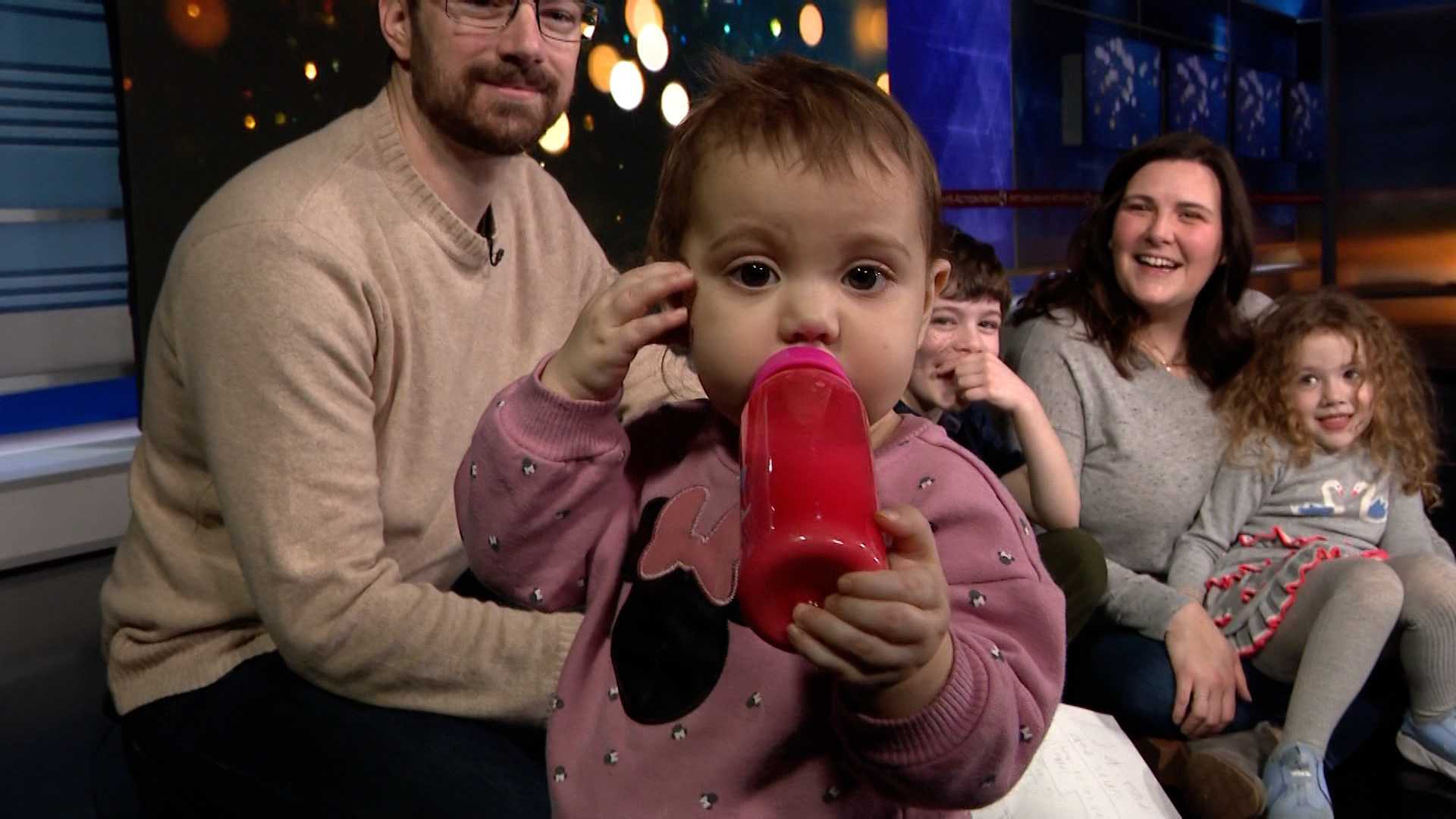 Dad who donated part of liver meets toddler after life-saving transplant