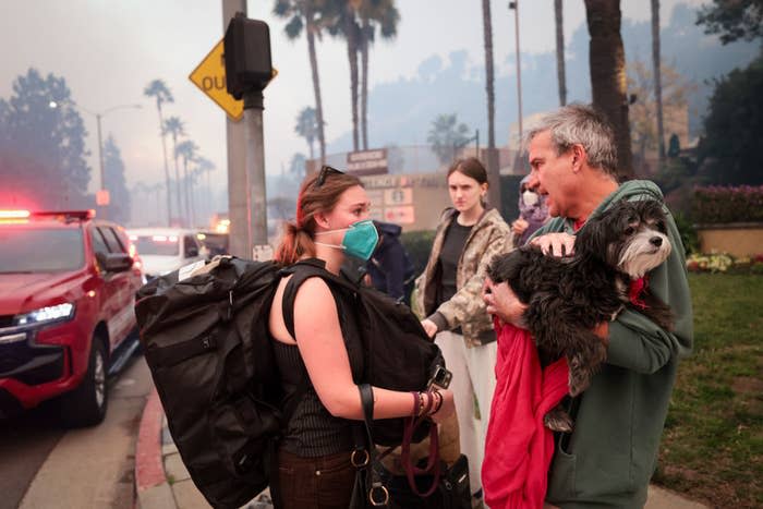 The Internet Isn't Sure How To Feel About This Tense Exchange Between A Woman And California's Governor About The LA Wildfires