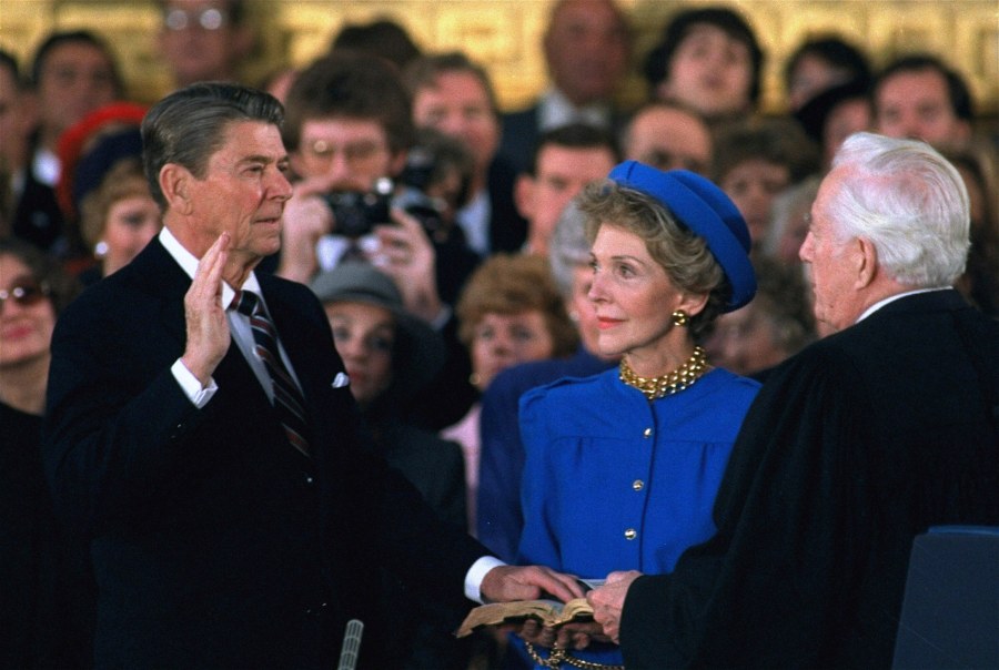 1985 was the last time an inauguration was indoors. Ronald and Nancy Reagan felt they had no choice