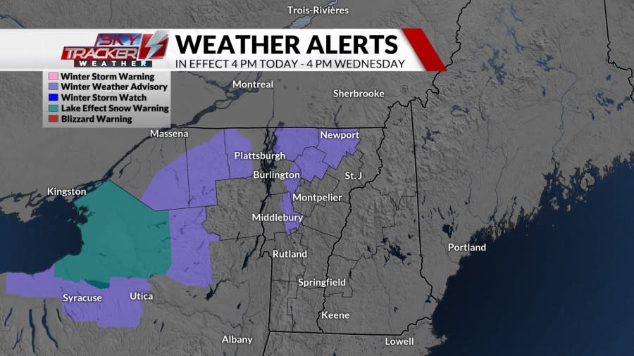 Here’s where snow stacks up most through midweek