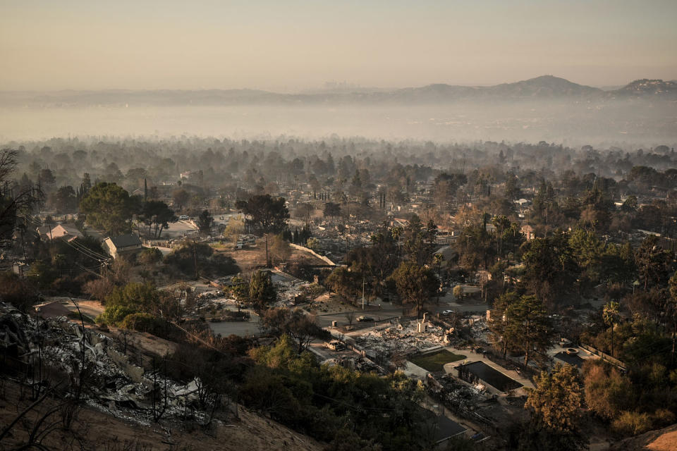 Photos of Los Angeles show catastrophic scale of devastation as blazes burn uncontrolled