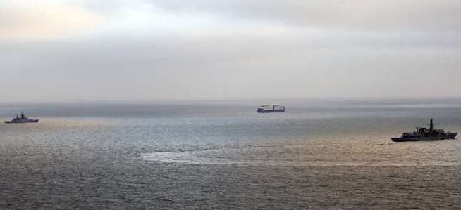 HMS Somerset, which has been shadowing Russian warships, spotted off Kent coast near Sheerness and Margate