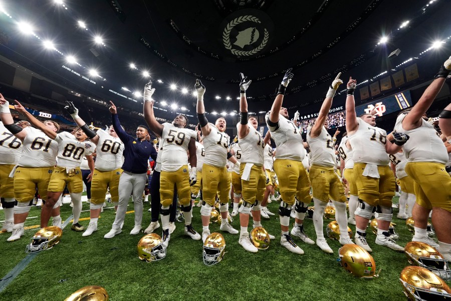 Notre Dame tops Georgia 23-10 in Sugar Bowl CFP quarterfinal