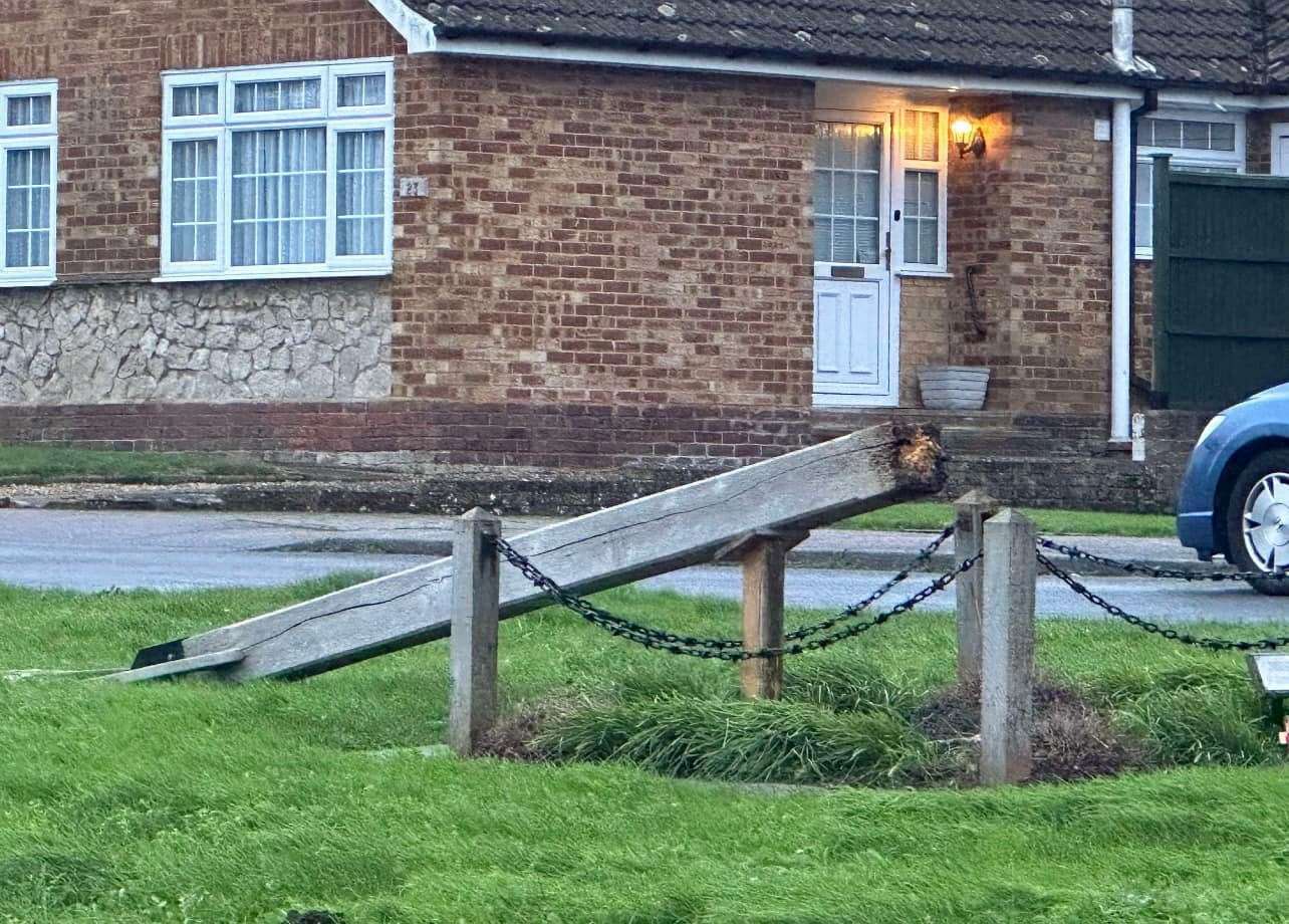 Newington village sign may cost ‘thousands’ to replace after being knocked down by strong winds on New Year’s Eve