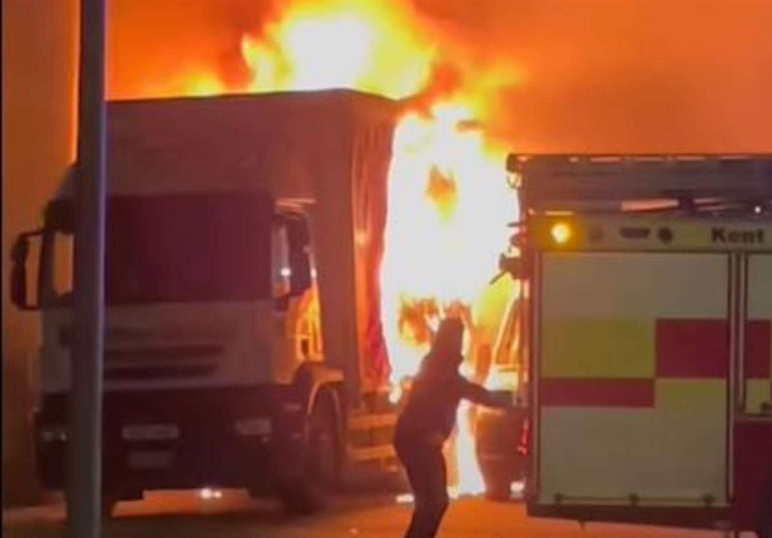 Owner of Nice Price in The Orchards Shopping Centre, Dartford, speaks after suspected arson attack on lorry