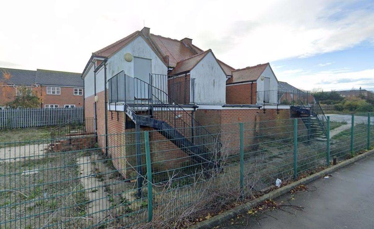 Abandoned office near park off Stanley Road, Cheriton, Folkestone, could be knocked down for six new townhouses