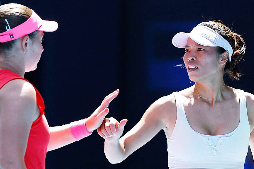 Hsieh, Ostapenko lose Australian women’s doubles final