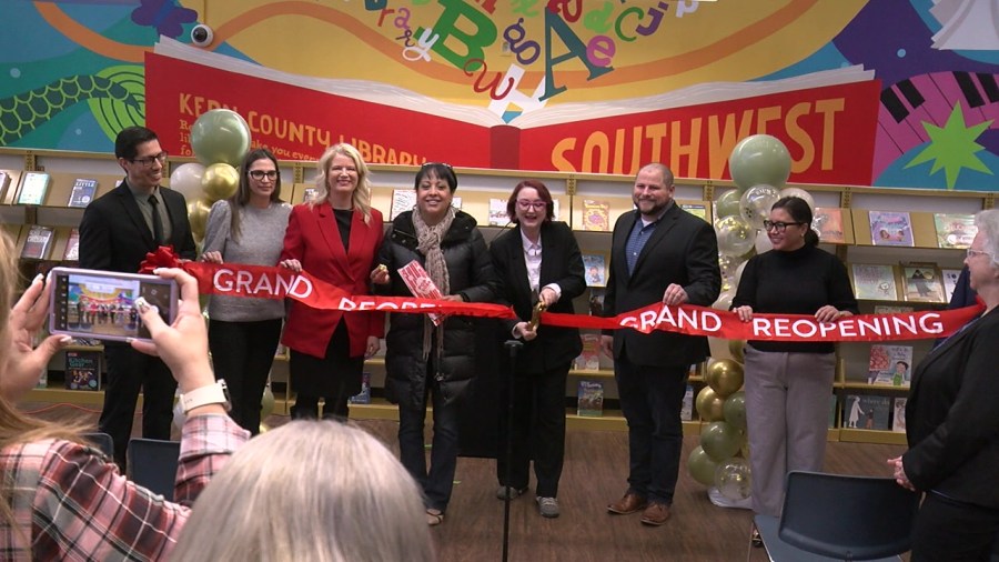 Southwest Bakersfield Kern County Library reopens after year-long construction project