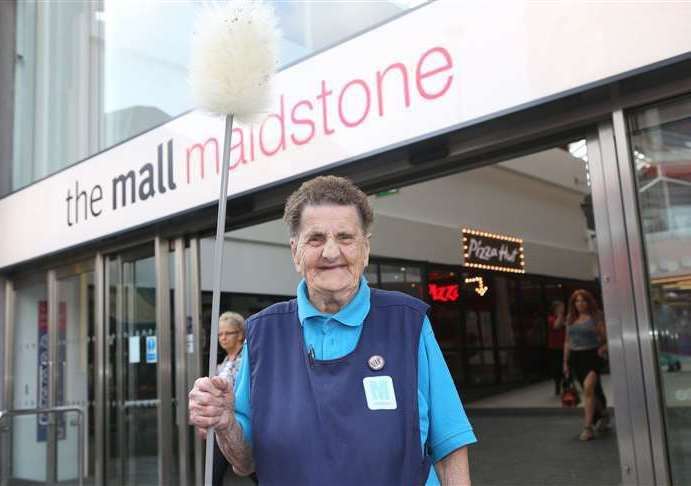 Tributes to ‘Britain's oldest cleaner’ who worked at The Mall shopping centre in Maidstone