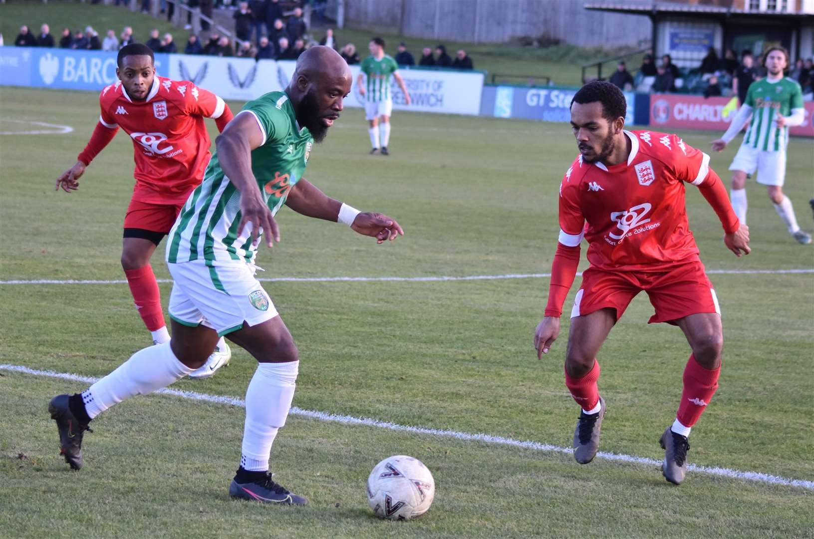 Leaders Faversham beaten 4-1 by title rivals VCD while Roman Campbell’s first-half hat-trick helps Punjab up to fourth