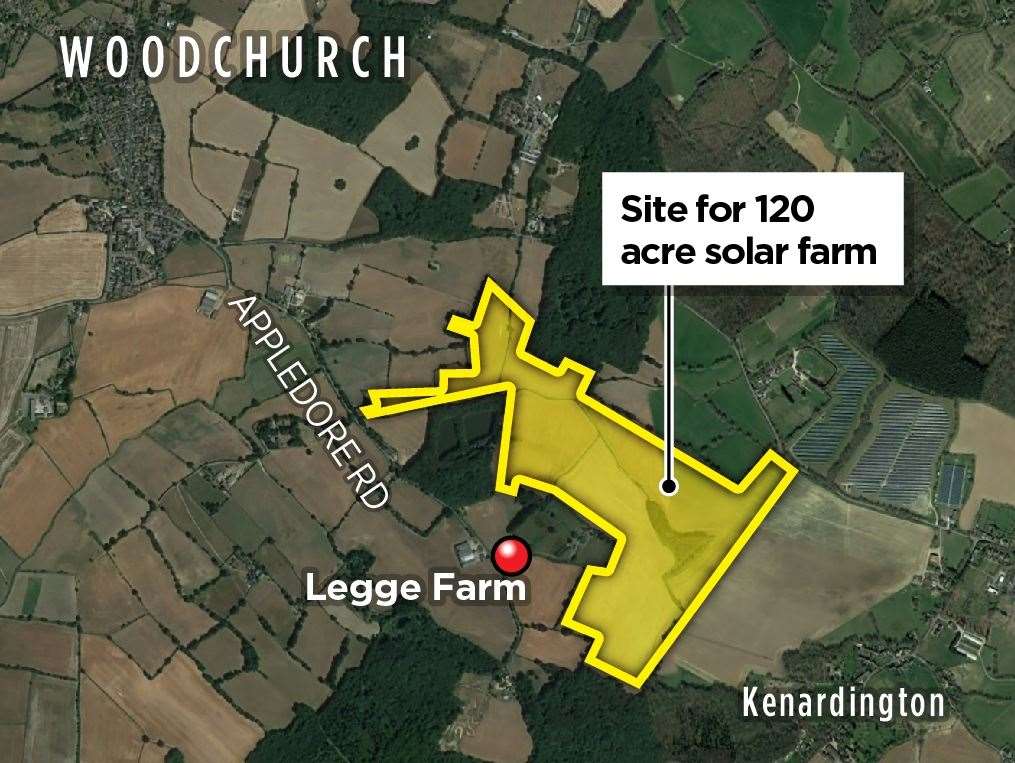 Proposals launched for solar farm in Kenardington, Ashford the size of 68 football pitches