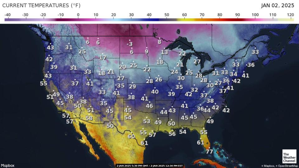 Fresh Round Of Arctic Air Could Bring Coldest Temperatures Of Winter So Far To Some In Central, Eastern US