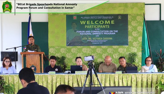 801st Brigade spearheads national amnesty program forum and consultation in Samar