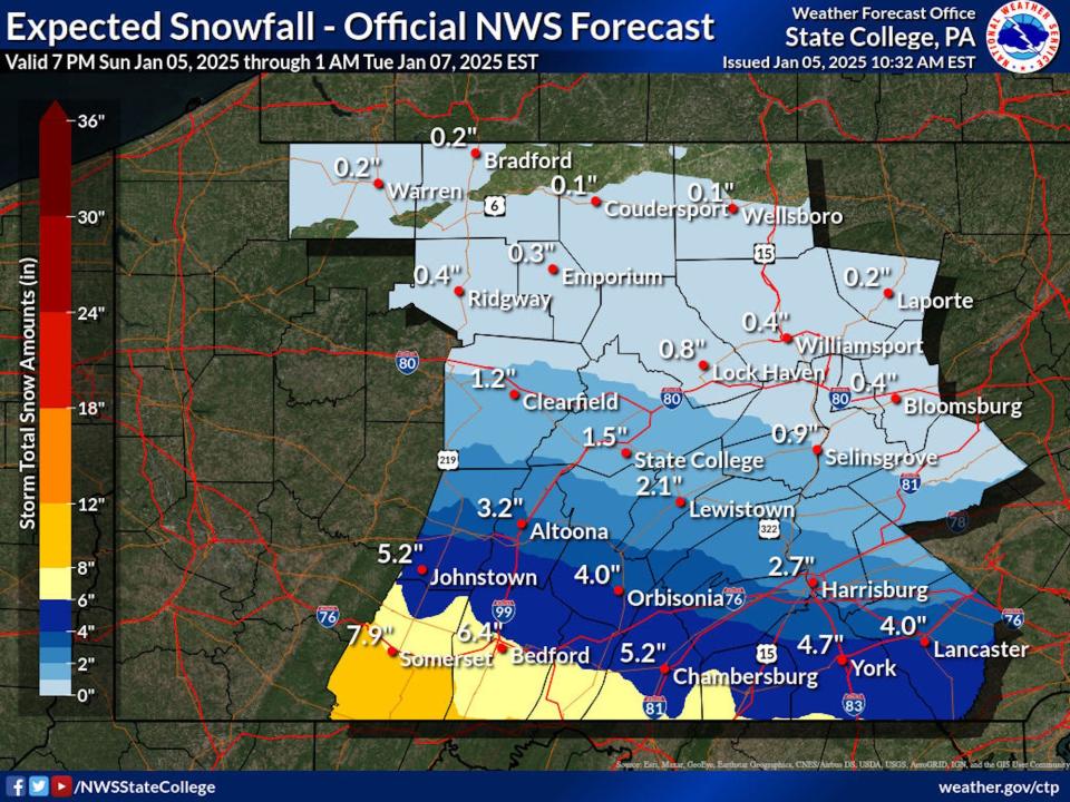 Winter Storm warning issued for Adams County as area prepares for several inches of snow