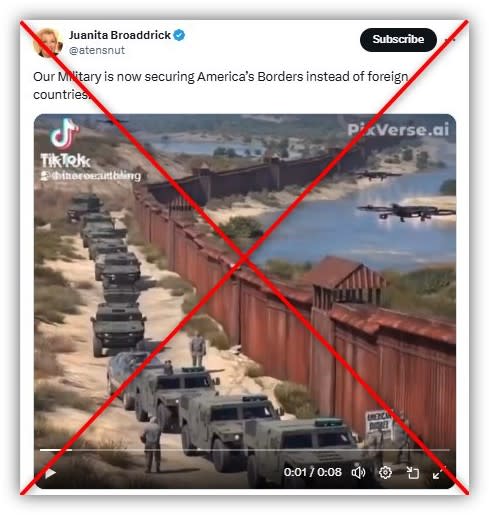 AI video of troops at border spreads amid Trump immigration crackdown