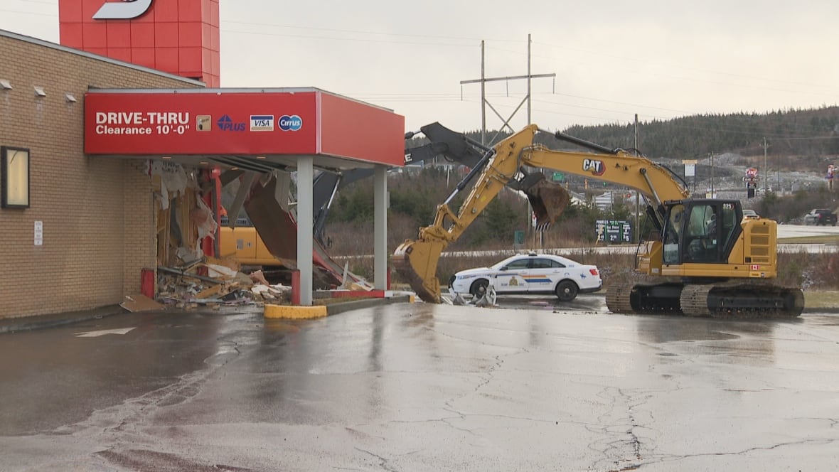 Police say stolen excavators used to destroy bank in Carbonear robbery