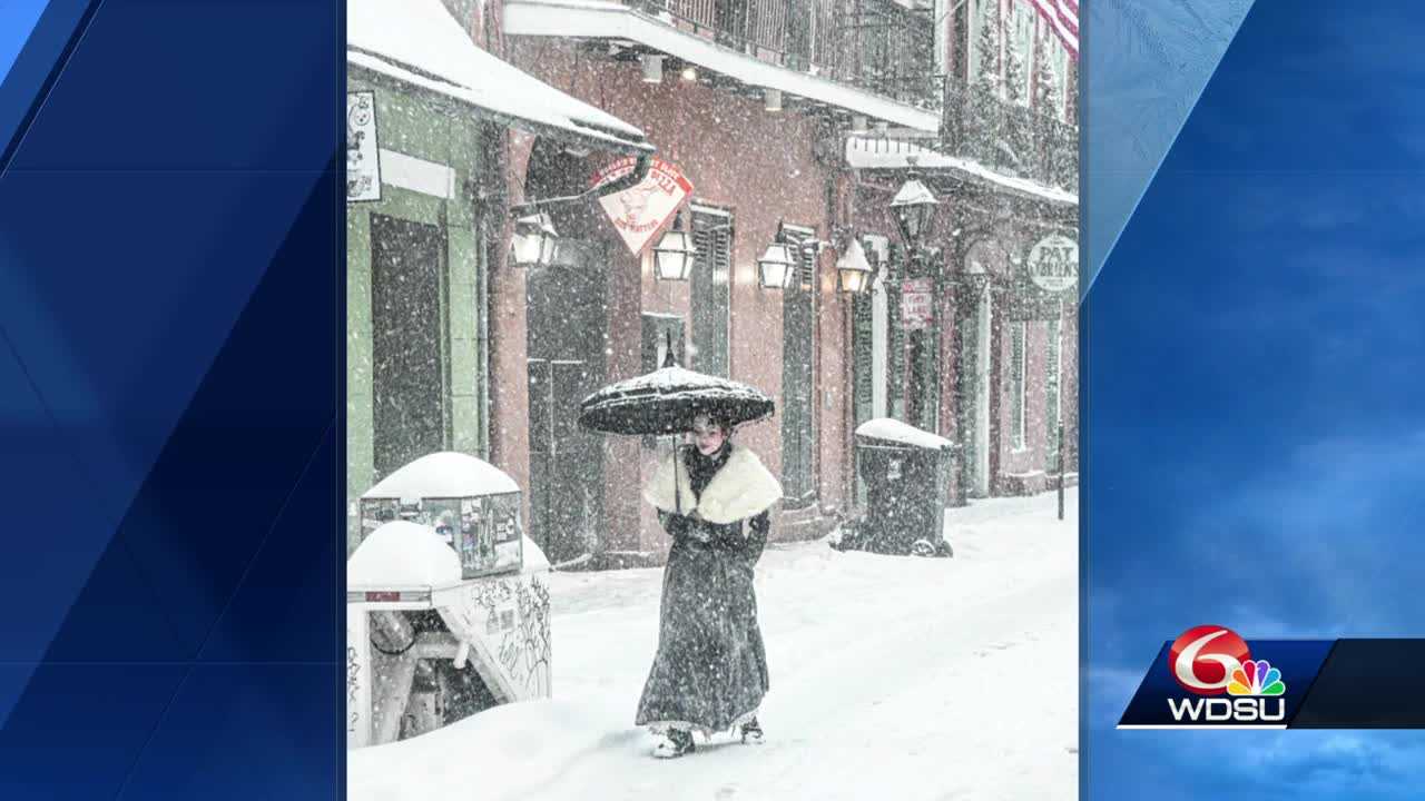 French Quarter street poet goes viral because of New Orleans snowfall picture