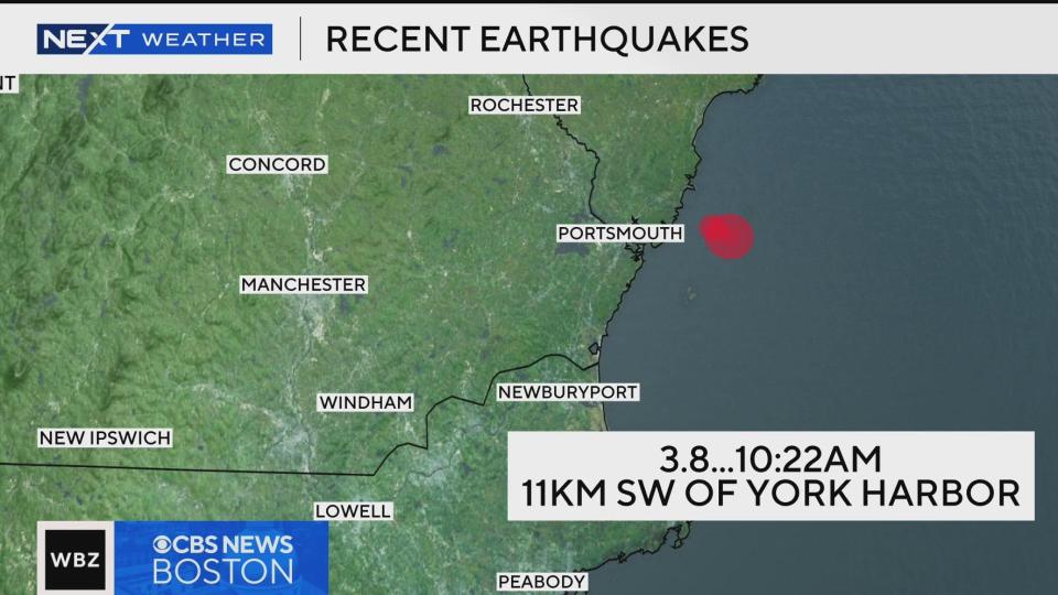 Earthquake felt in Boston was centered in Maine