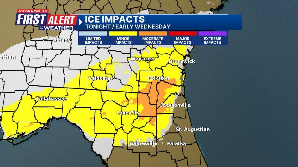 Winter Storm Warning issued for SE Georgia, most of NE Florida