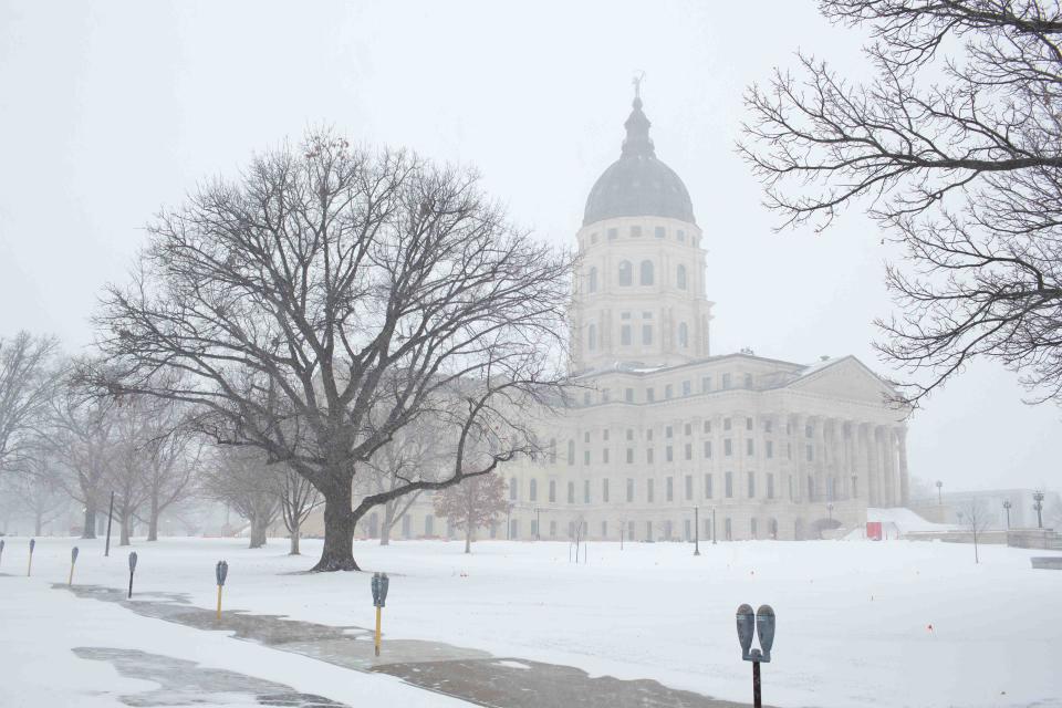 Where storm dropped as many as 18 inches of snow in parts of northeast Kansas