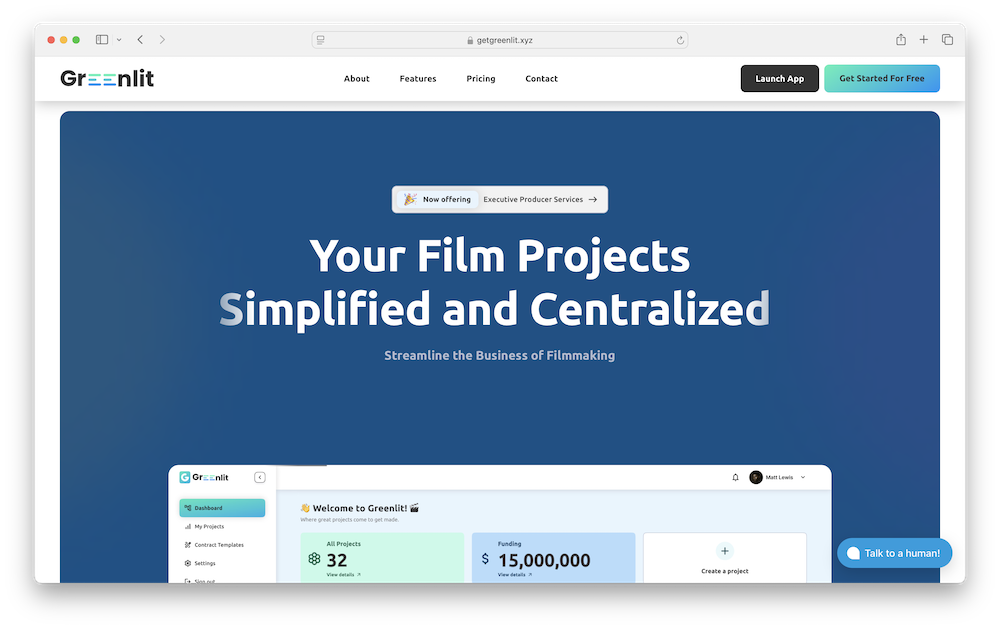 Film platform GetGreenlit.xyz aims to streamline packaging, financing, and management for creators and producers | .xyz Domain Names