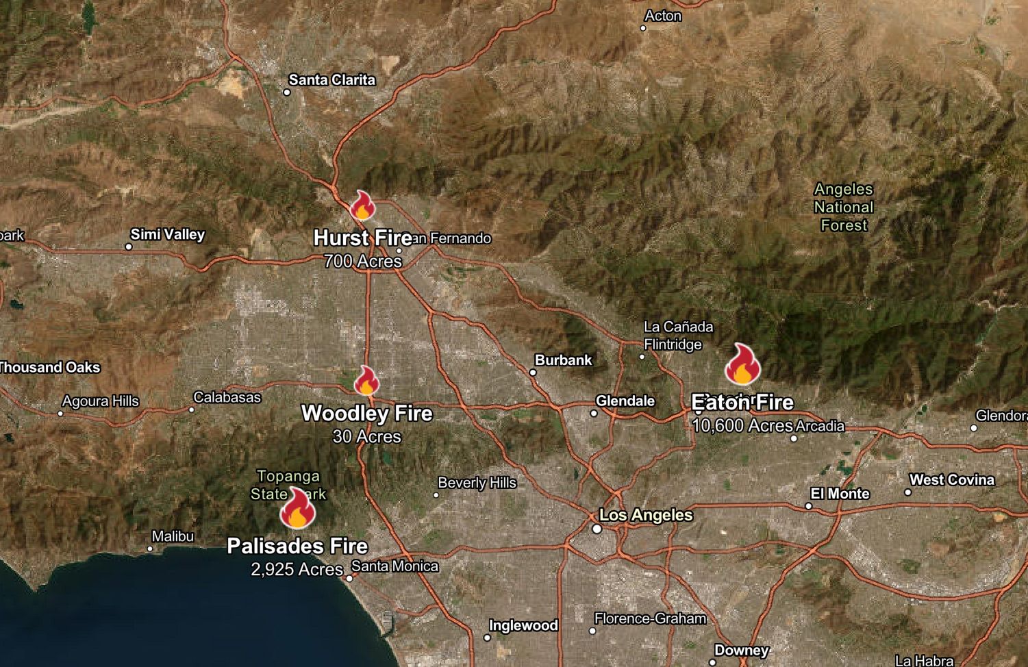 Bay Area Firefighters In LA as Eaton Fire In Altadena Eclipses Palisades Fire In Size