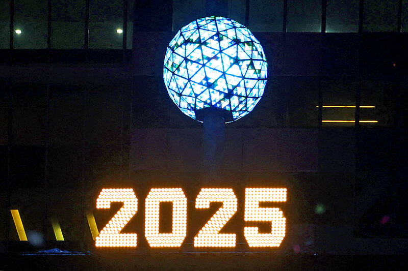 World welcomes 2025 with light shows, icy plunges