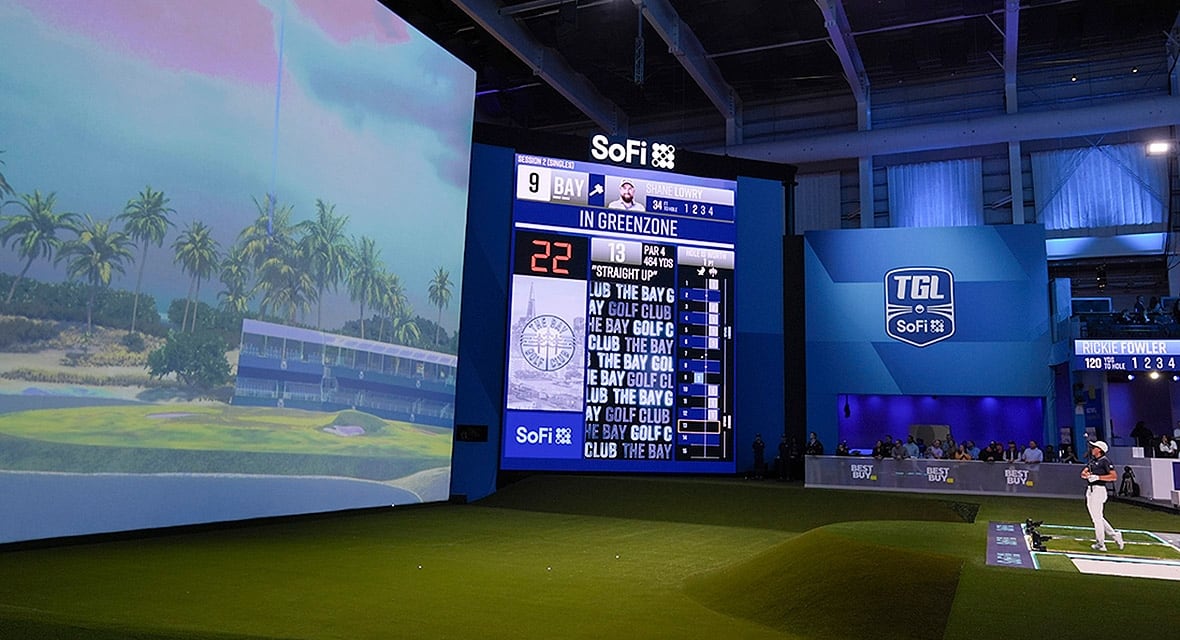 Indoor golf league created by Tiger Woods, Rory McIlroy has loud, swift debut match